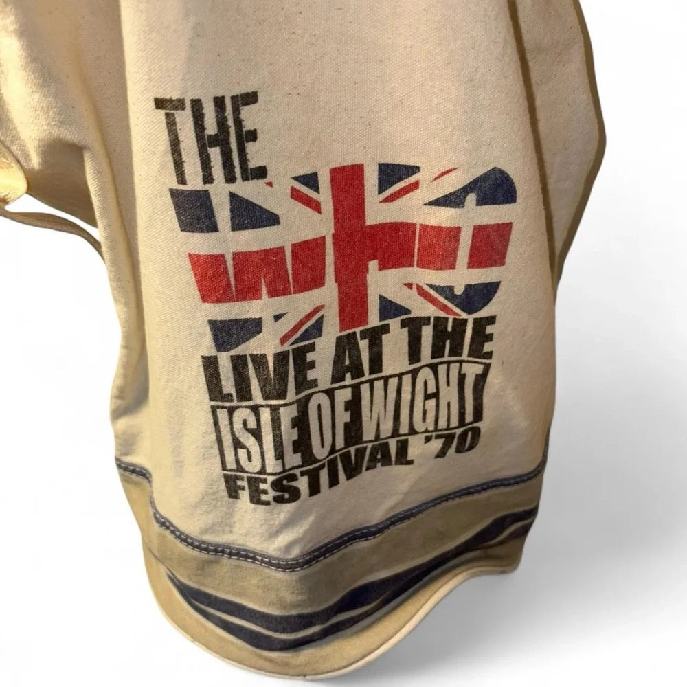 The WHO Isle of Wight festival 1970 Canvas Tote Bag with Festival Print